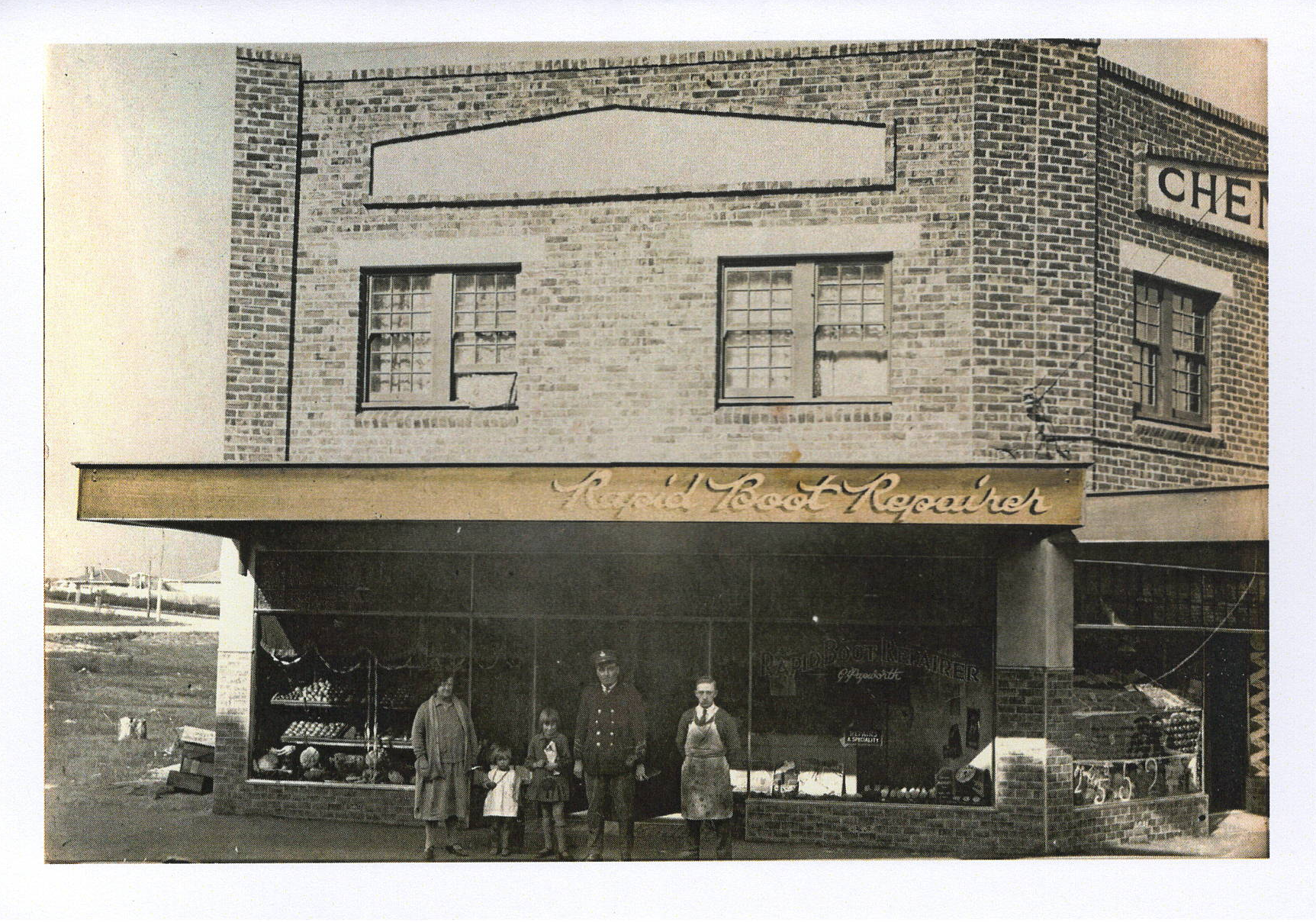 Greeting card — Rapid Boot Repairer — Eaglemont c1930 cover